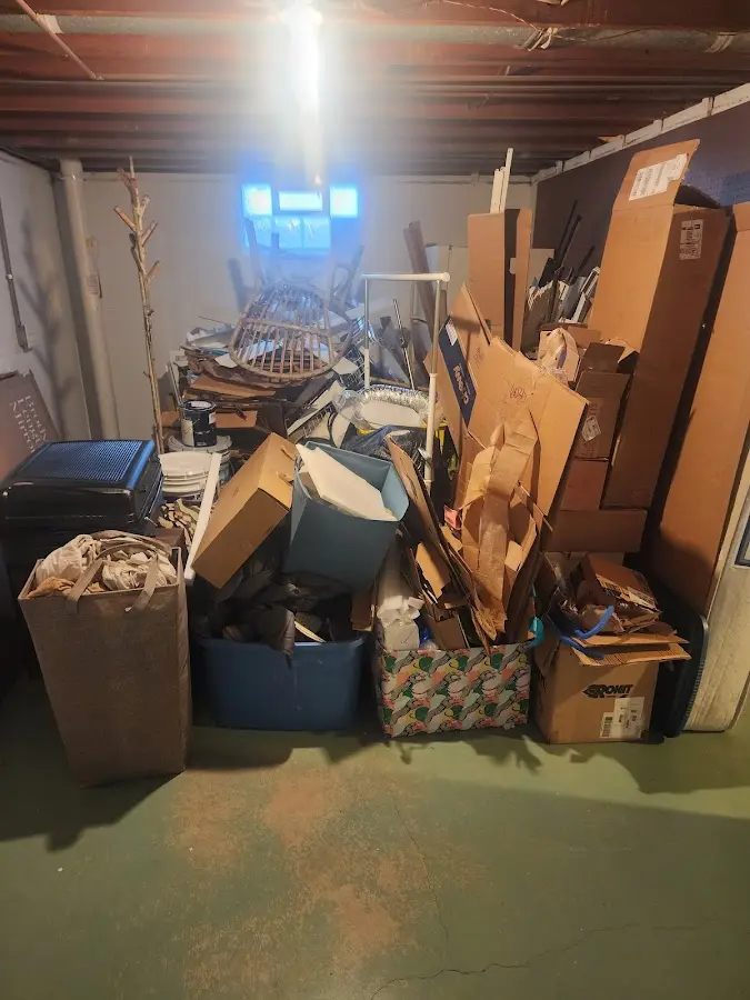 Roll-off dumpster container at job site for Roll Off Dumpster Rental in Wilmington